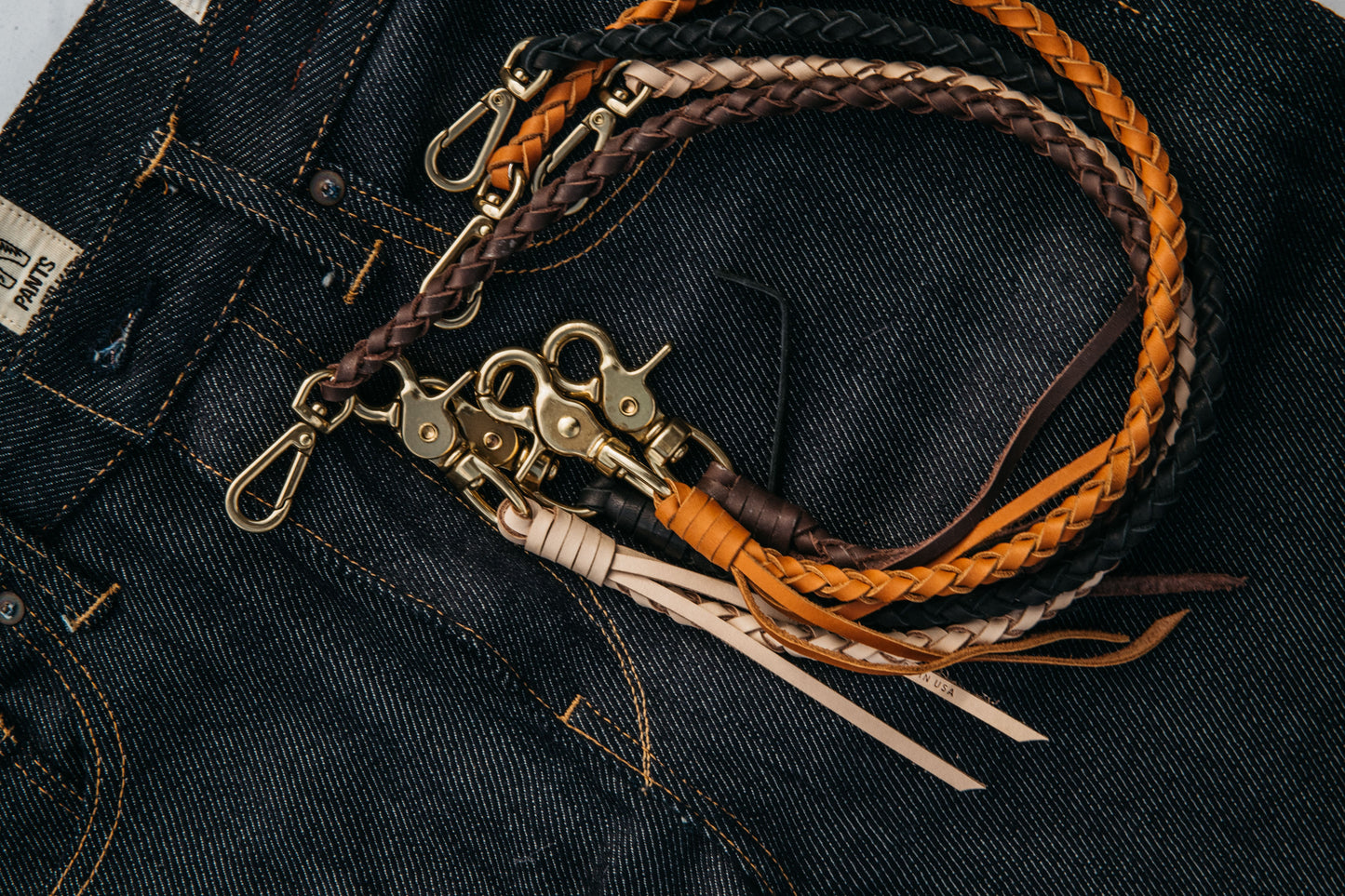 Braided Tether - Saddle Tan