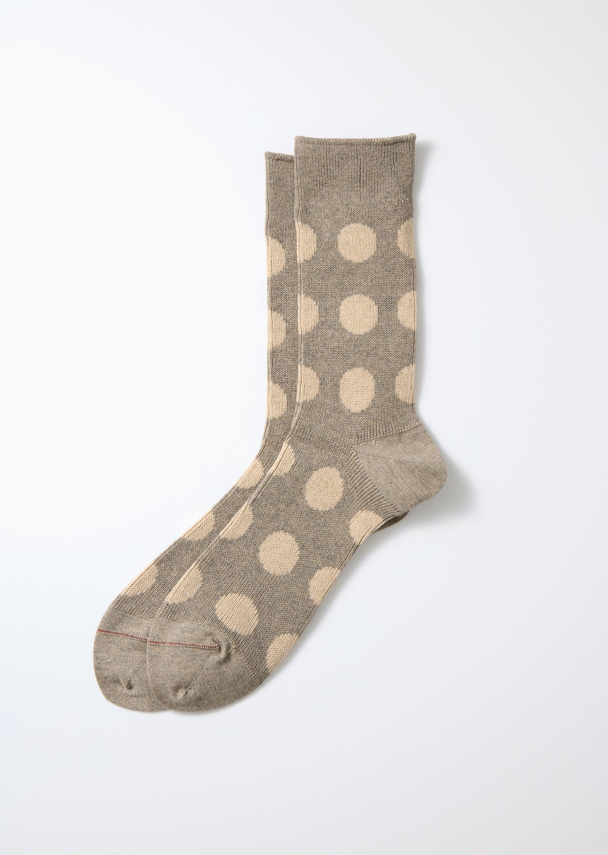 Porthole Dot Socks - Gray/Beige