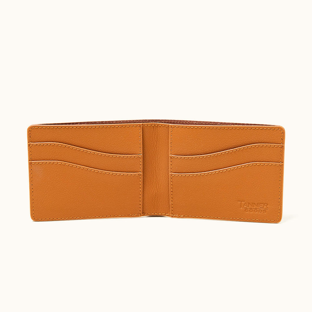 Recycled Leather Utility Bifold - Saddle Tan