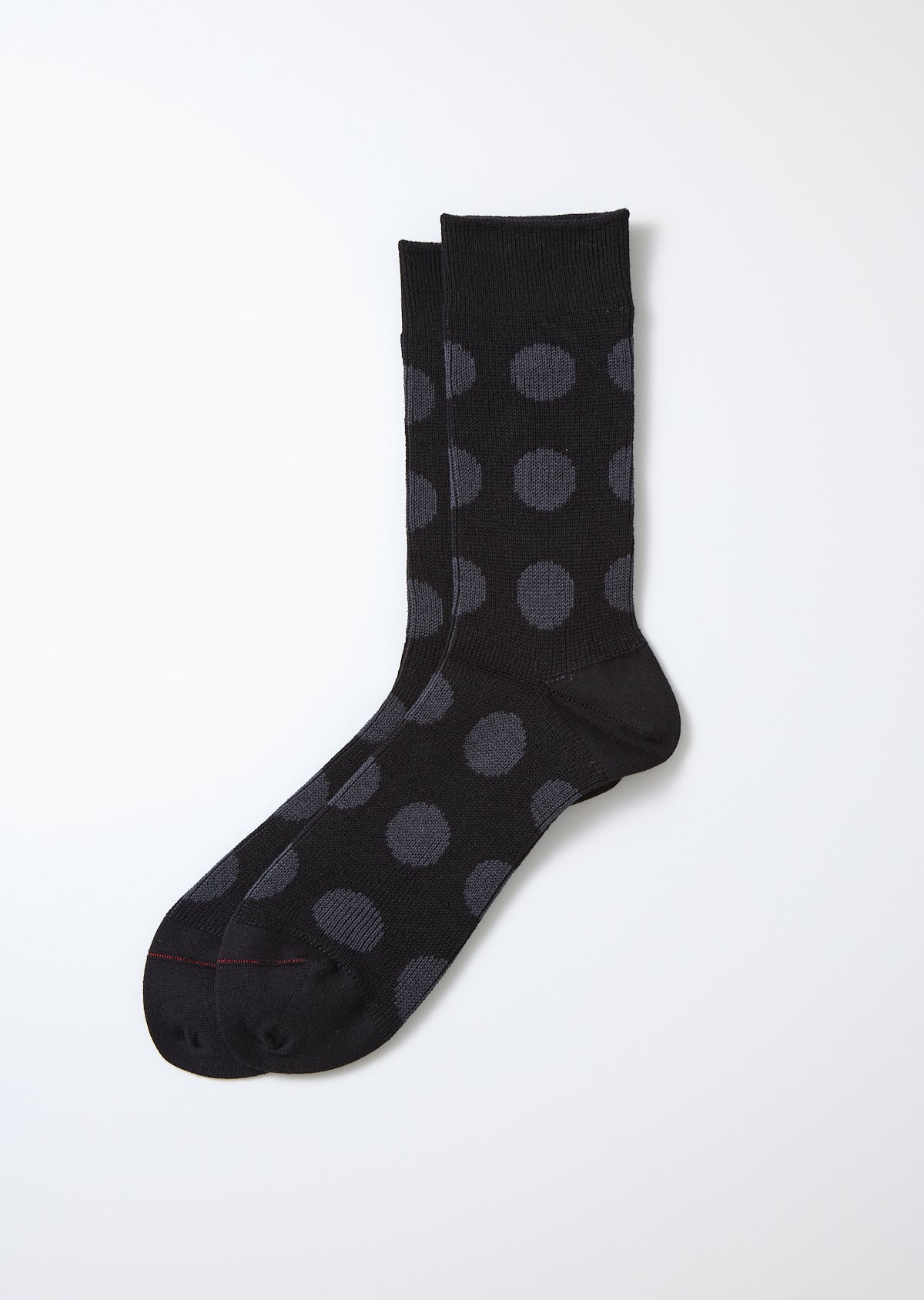 Porthole Dot Socks - Black/Charcoal