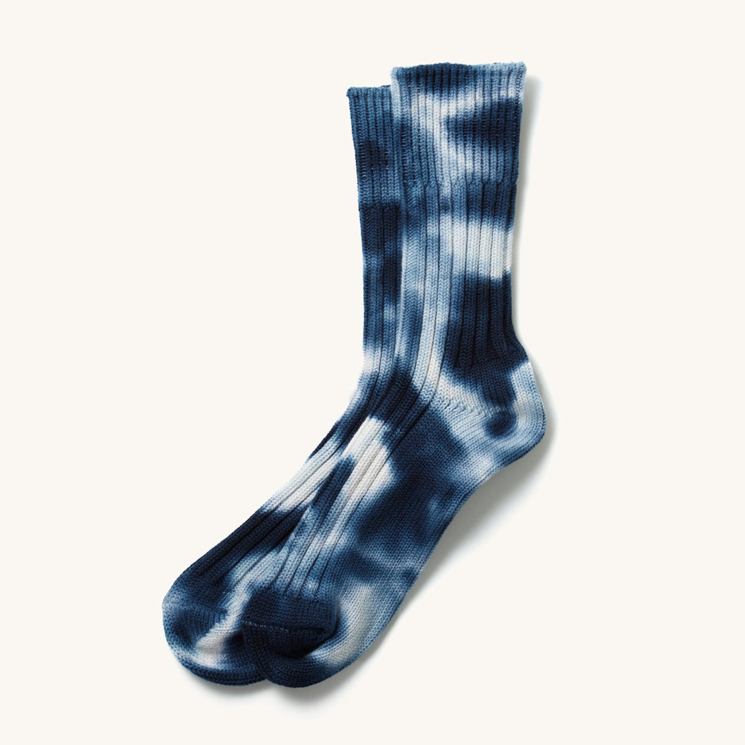 Chunky Ribbed Crew Socks - Tie Dye