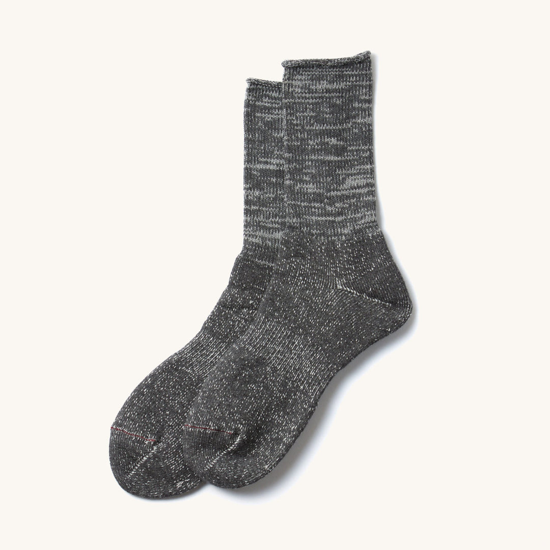 Washi Pile Crew Socks - Dark Gray
