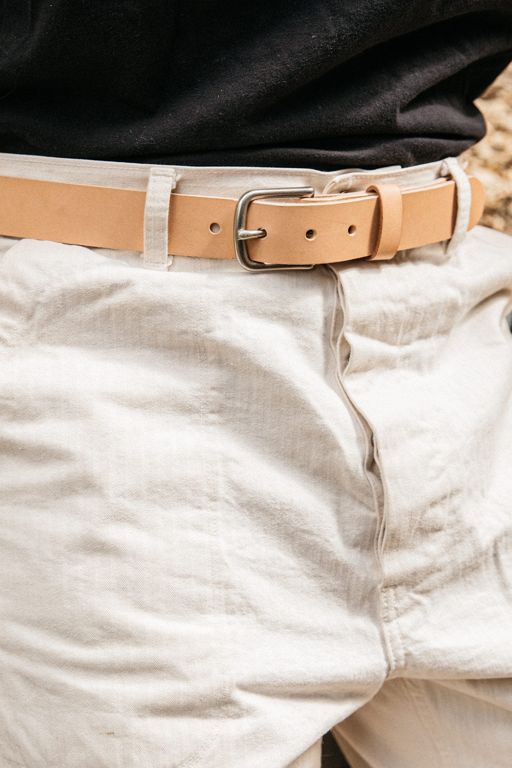 Classic Leather Belt - Natural