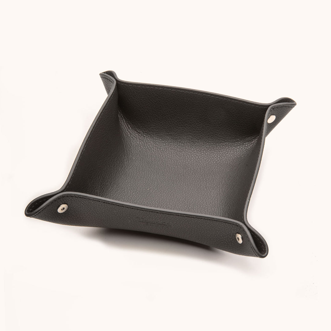 Recycled Leather Valet Tray - Black