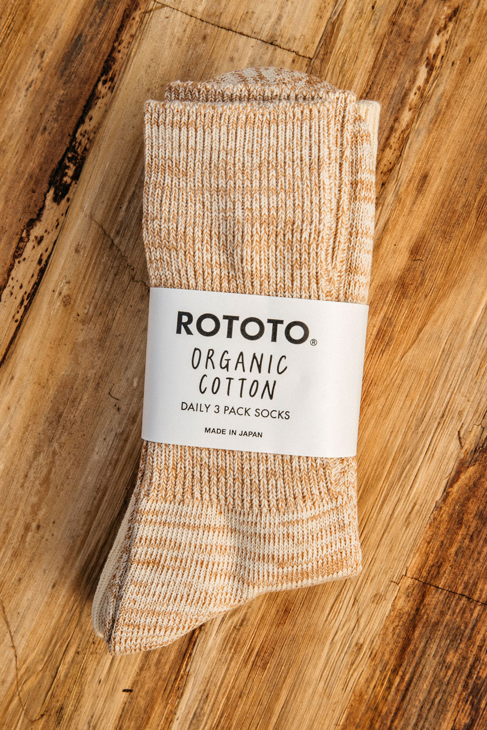 Organic Daily Ribbed Crew Socks - 3 Pack