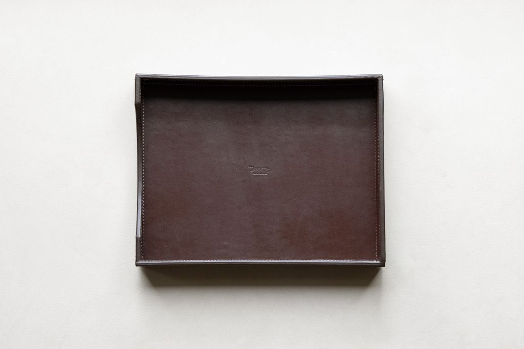 Leather paper tray
