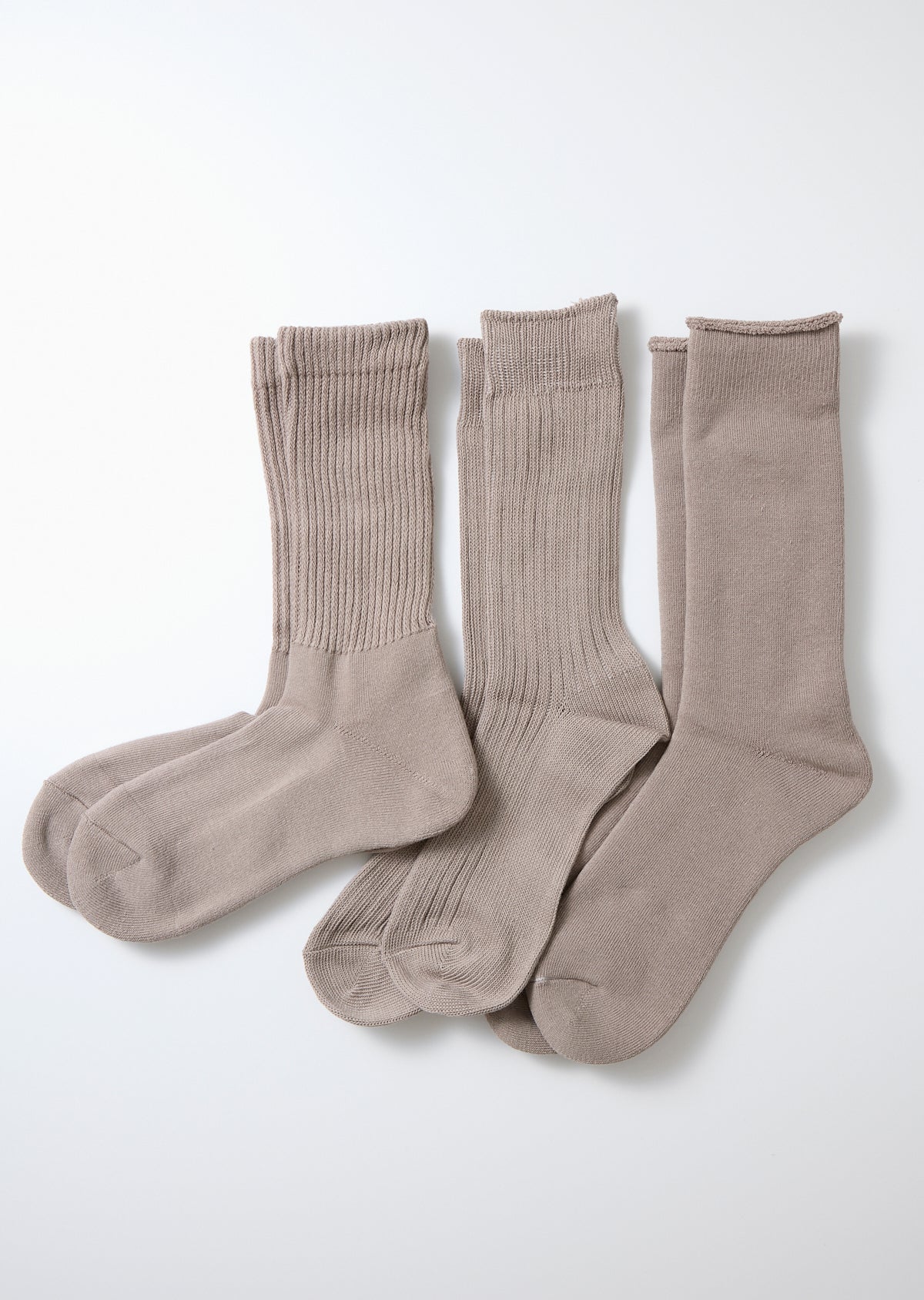 Organic Daily 3 Pack Crew Socks - Gray