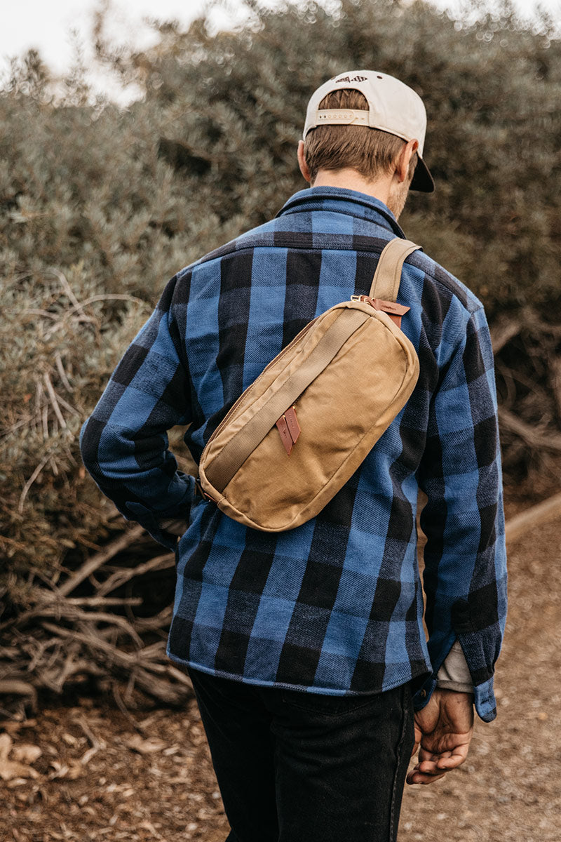 canvas crossbody travel bag Canyon Crossbody Pack - Utility Tan (Waxed Canvas)