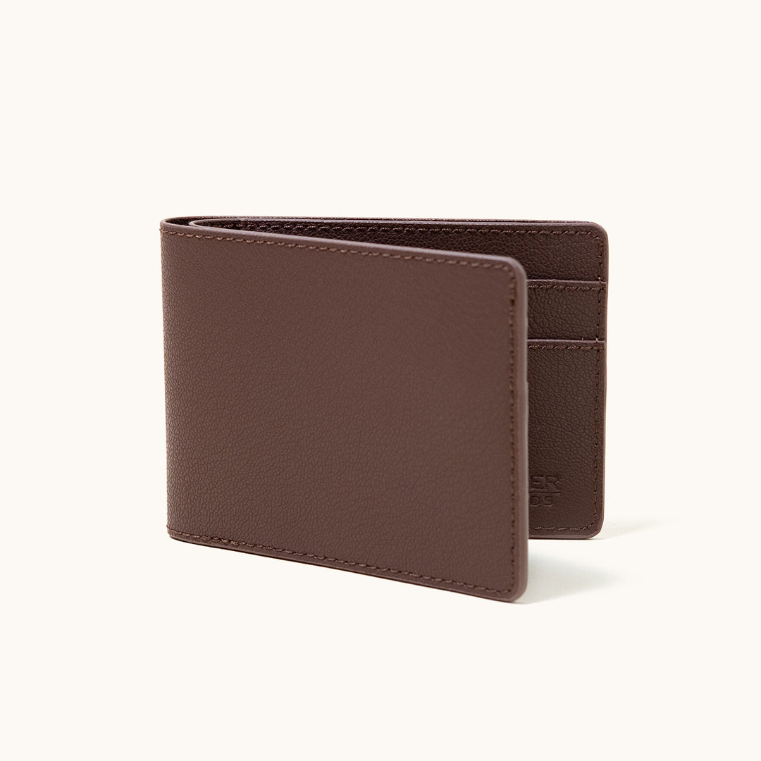 Recycled Leather Utility Bifold - Cognac
