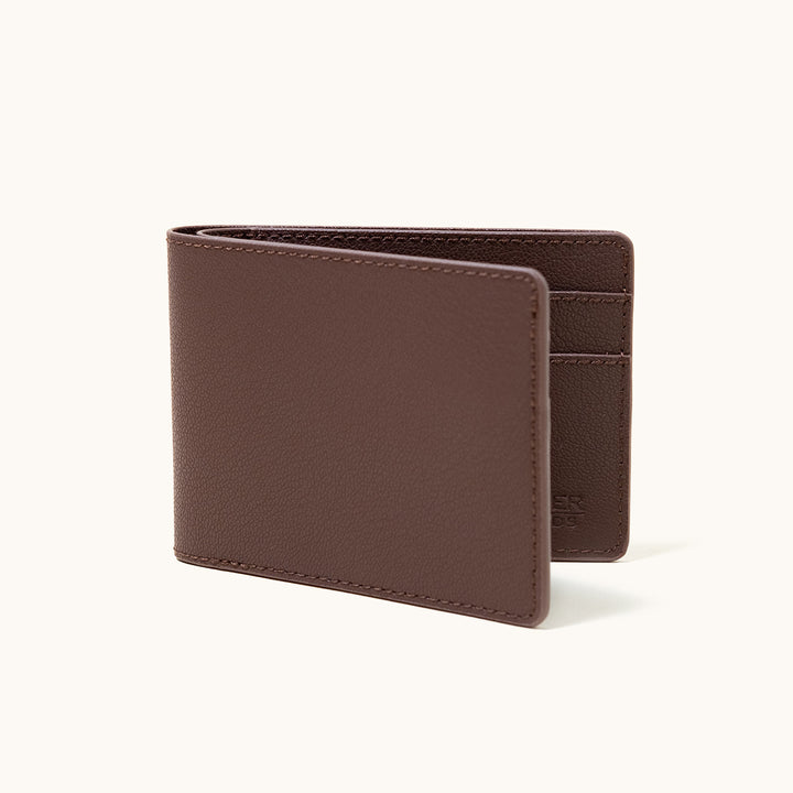 Recycled Leather Utility Bifold - Cognac