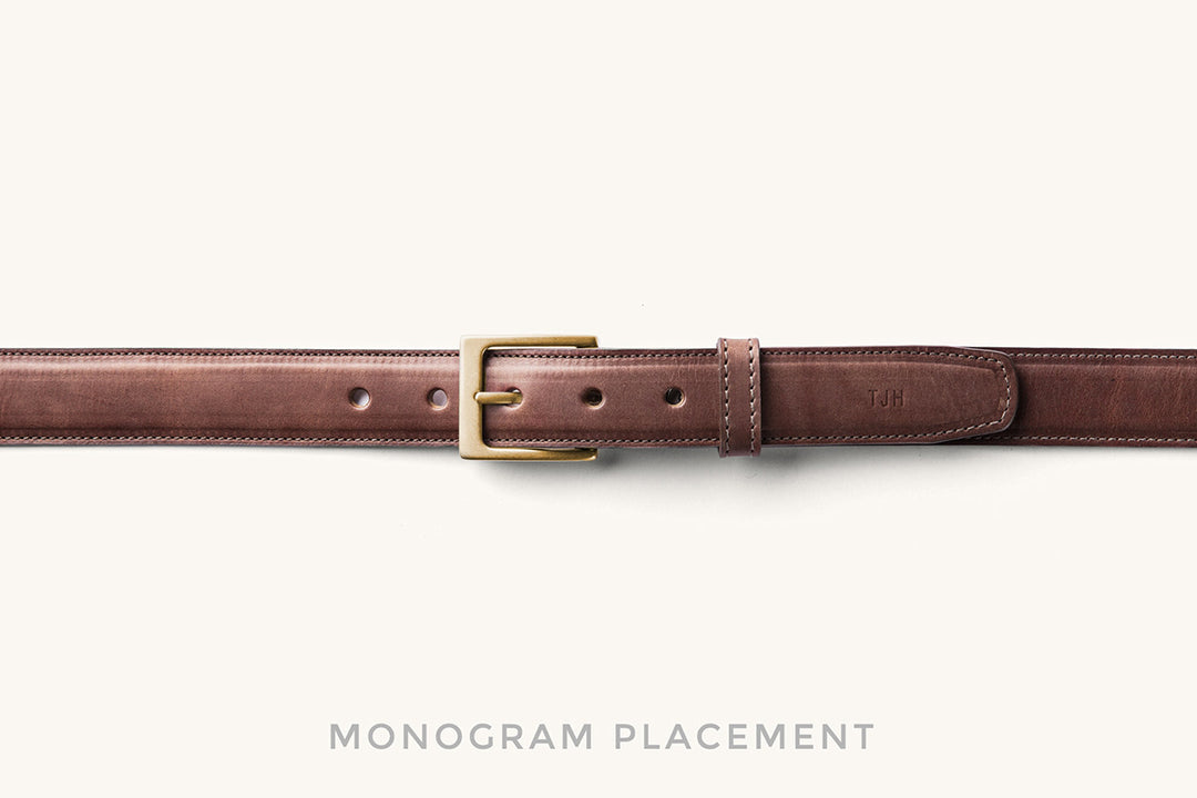 monogram belt brown